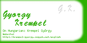 gyorgy krempel business card